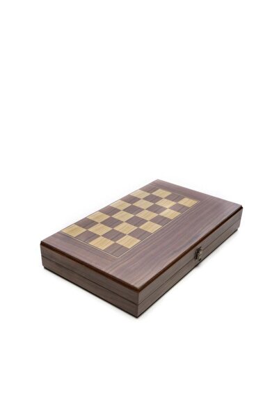 Genel Markalar Büyük Boy Ahşap Tavla Takımı, 44x44cm Büyük Boy Mobilya Kaplam...