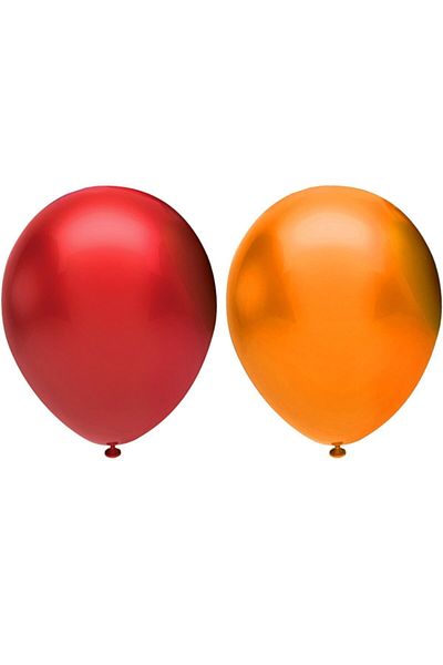 BEST PARTİ DOĞUM GÜNÜ PARTİ SÜSLERİ Metallic Balloon Set 50 Pieces (Red, Silver)
