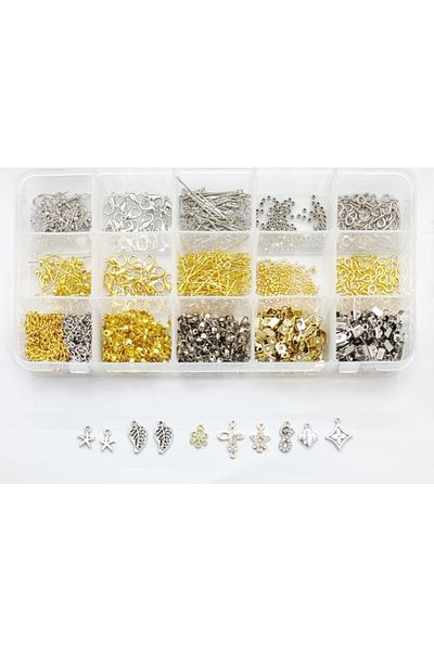 yiğit aksesuar 1192 Pieces Earrings Necklace Bracelet Jewelry Making Set Jewelry Supplies