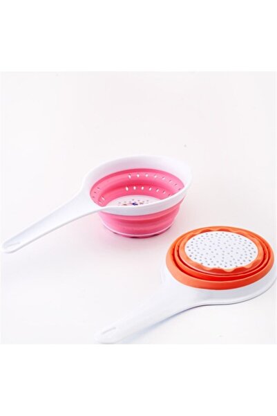 YFHOME Silikon Saplı Katlanabilir Makarna Pilav Süzme Aparatı Süzgeç