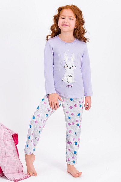 ROLY POLY Rolypoly Happy Rabbit Lilac Girls Pajama Set