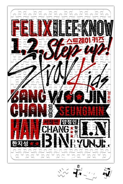 Baskı Dükkanı Stray Kids Font Collage Puzzle 240 Parça Yapboz
