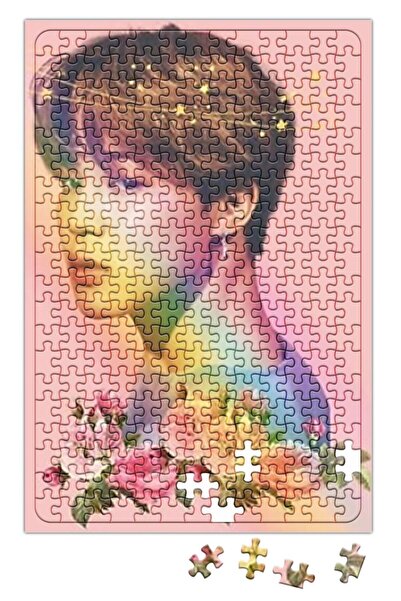 Baskı Dükkanı Bts Jimin Çiçekli Puzzle 240 Parça Yapboz