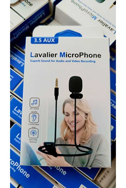 ithalattan Yaka Mikrofon 3.5 Aux Girişli Universal