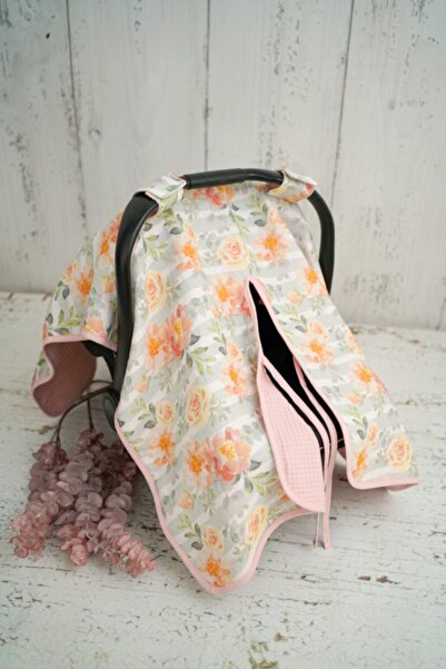 JUNİPERUS Rose Çok Amaçlı Çift Yönlü Müslin Puset Örtüsü