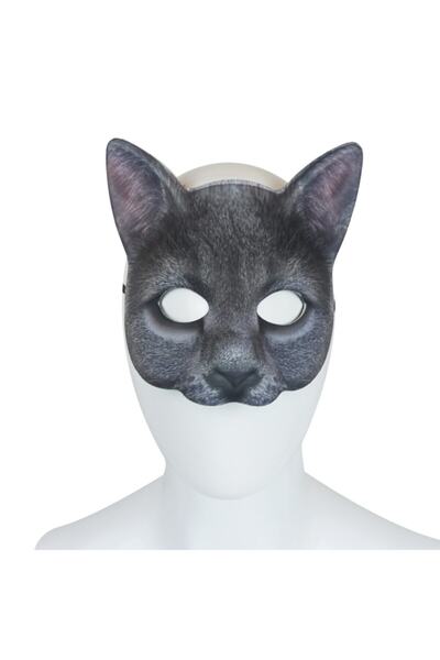 Schulzz Rus Kedisi Üç Boyutlu Kadife Dokulu Cosplay Maske
