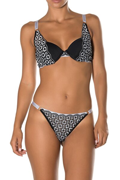 Doremi Set de sutien cu dantelă căptușită Push-up violet