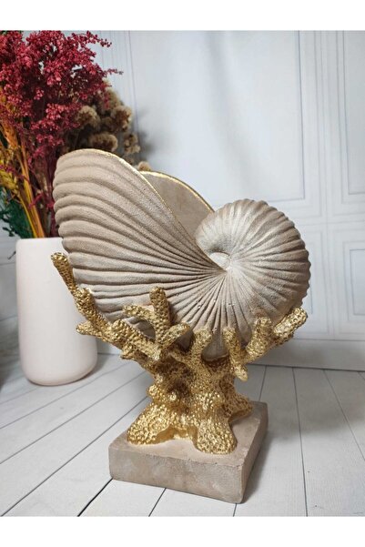 biomaxi plus Mercan Deniz Kabuğu Vazo Biblo (27x21cm)