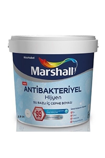 Marshall Antibakteriyel Hijyen Sıcak Çikolata Rengi İç Cephe Boyası  2.5 lt