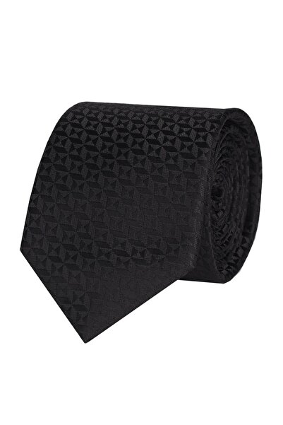 Esgue ربطة عنق سوداء منقوشة مقاس 7 سم