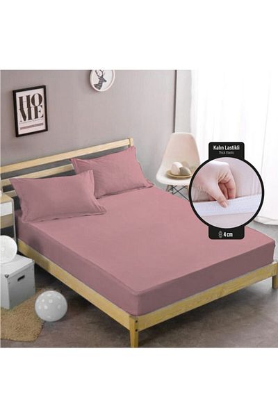 NESCO طقم ملاءة مطاطية مزدوجة 100% قطن (مطاط سميك) منتج حاصل على براءة اختراع