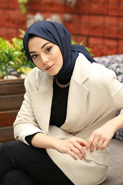 Organic Navy Blue Cotton Kraş