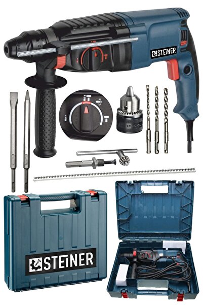STEİNER Germany Technology 3000 Watt Darbeli Matkap Kırıcı Delici Hilti + 1 Adet Mandren + 5 Adet Uç