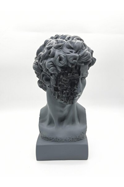 Arthome David Mozaik Gri Heykel Büst