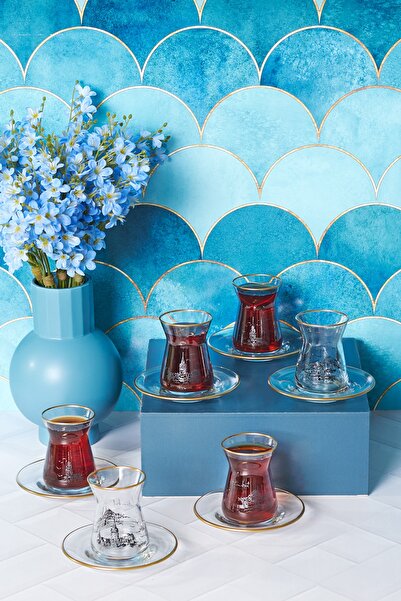 Emsan Istanbul Desen 12 Parça 6 Kişilik Çay Seti