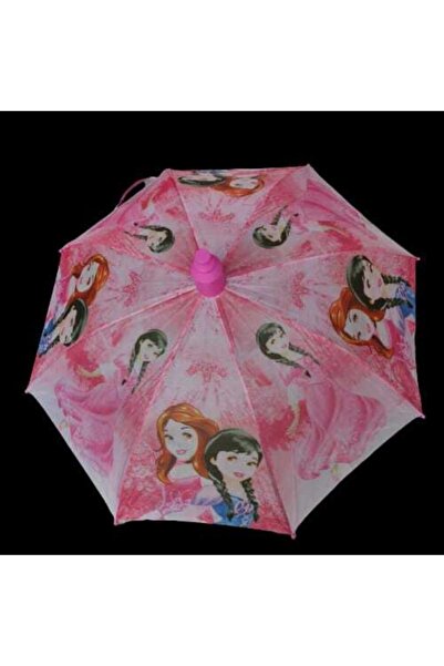 EZMK EV GEREÇLERİ Düdüklü Kız Çocuk Şemsiyesi Pembe Renk (PVC KILIFLI)