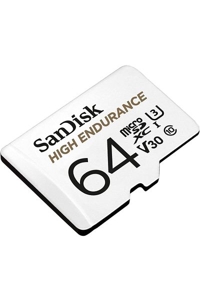 SanDisk بطاقة ذاكرة Micro Sdxc عالية التحمل بسعة 64 جيجابايت - 100/40 ميجابايت/ثانية C10 V30