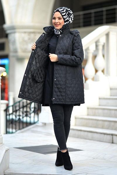 KMKkombin Plus Size Quilted Jacket