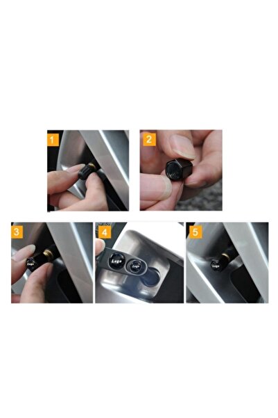 GARDENAUTO Opel Corsa D Metal Valve Cover and Keychain Set Chrome Color