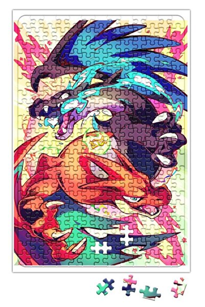 Baskı Dükkanı Pokemon Charizard Mega Evo Puzzle 240 Piece Jigsaw Puzzle