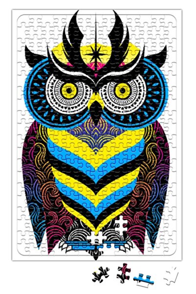 Baskı Dükkanı أحجية البومة الملونة من King Owl مكونة من 240 قطعة