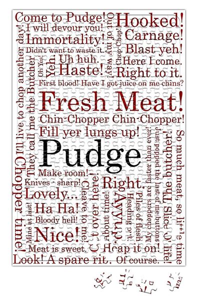 Baskı Dükkanı Dota 2 Pudge Typography Pudge Puzzle 240 Piece Jigsaw