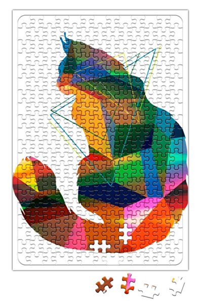 Baskı Dükkanı لغز القطة الملونة 240 قطعة