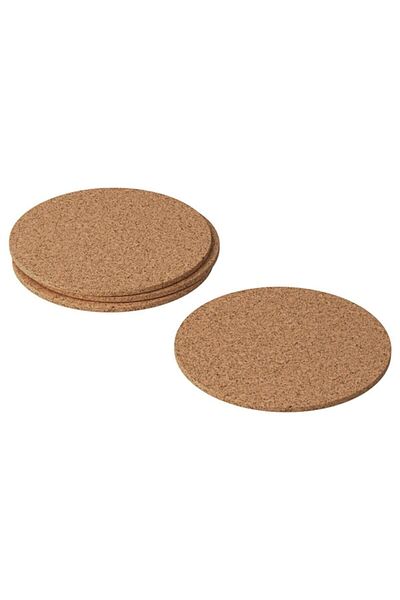 IKEA 8 Pieces of Cork Coasters - Cup Mug Set