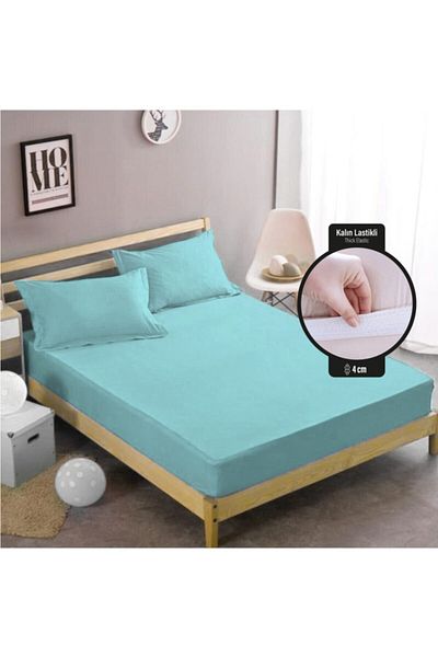 NESCO طقم ملاءة مطاطية مزدوجة من القطن (مطاط سميك) منتج حاصل على براءة اختراع
