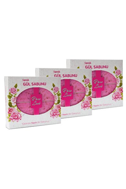 RoseLove Rose Love Rose Petal Beauty and Skin Care Soap 80gr*4 Luxury Box 3 P...
