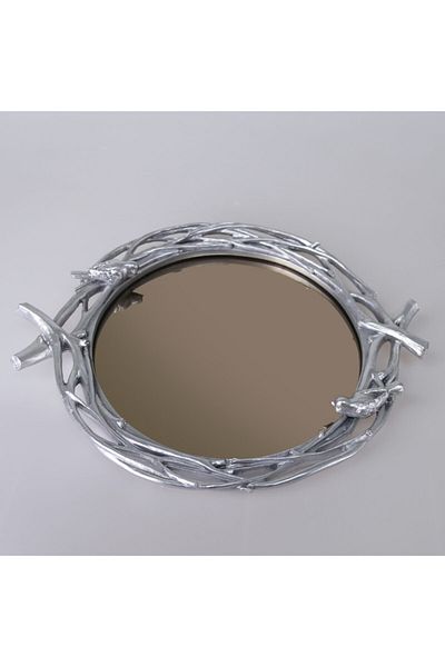 Selim Mavera Mirrored Tray Silver