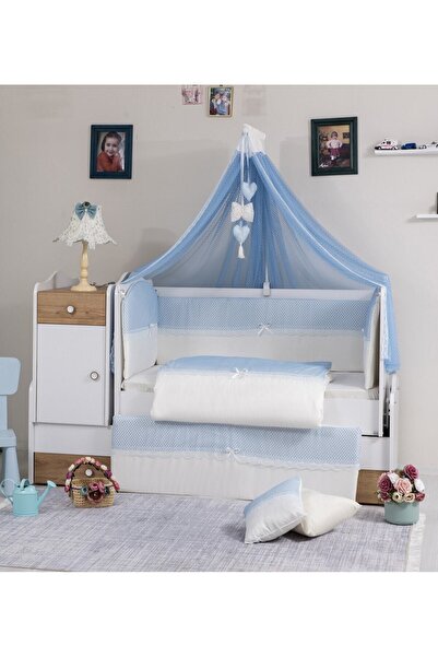 Mini Baby Doddobebek File Mavi Bebek Uyku Seti 10 Parça Cibinlik Ve Aparatı 7...