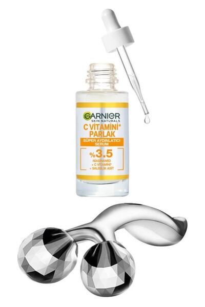 Garnier C Vitamini Parlak Süper Aydınlatıcı Serum 3d Roller Bakım Seti