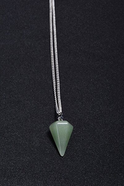 Taşmeran قلادة باندول من الحجر الطبيعي من حجر اليشم Tky0006