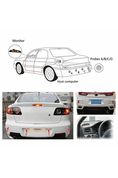 AEM Turkish Speaking Parking Sensor Black with LED Indicator