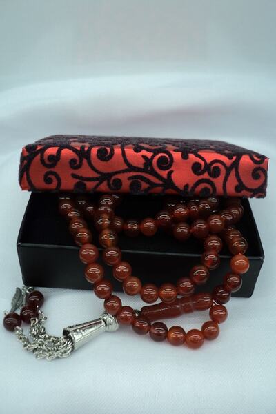 Hope Gifts Hediyelik Namaz Tesbihi -akik 99'lu Küre Kesim -6 Mm