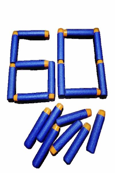 Nerf رصاصة 60 قطعة اسفنجية احتياطية رصاصة ناعمة