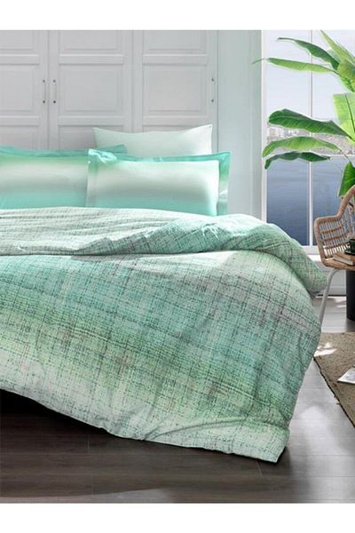 Melodie Özdilek Double Green Weave Ranforce Duvet Cover Set