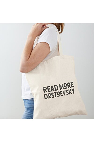 Limon كتف من القماش الخام بتصميم دوستويفسكي