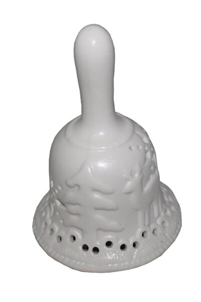 My Easy Shop جرس سانتا كلوز من الخزف الأبيض، اختيار مثالي للزينة الأنيقة والف...