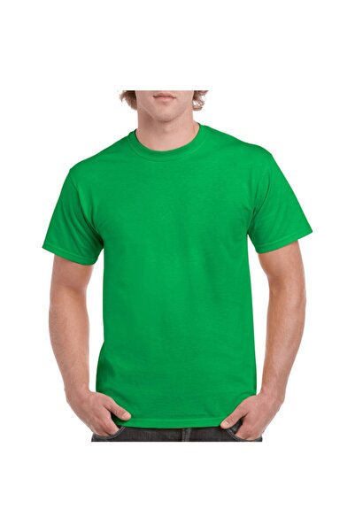 HediyeMania Ανδρικό μπλουζάκι με λαιμόκοψη πράσινο βαμβακερό μπλουζάκι παστέλ...