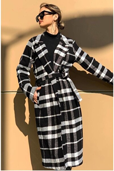 OYYA Kadın Ekoseli Cepli Oduncu Astarsız Kaban Yy100924