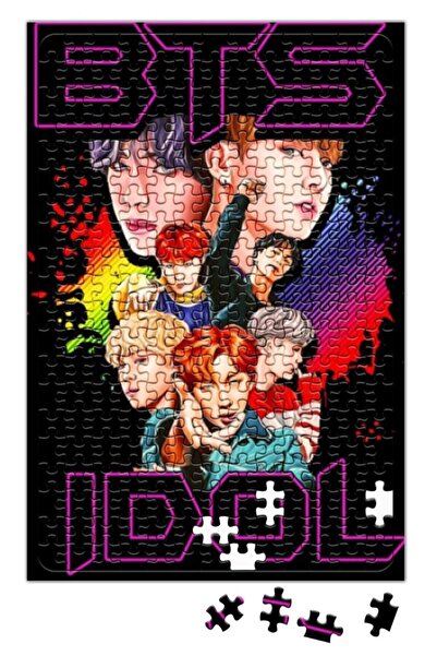 Baskı Dükkanı أحجية BTS Idol Bangtan Boys Kpop مكونة من 240 قطعة