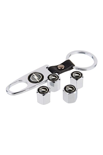 GARDENAUTO Opel Corsa C Stainless Steel Valve Cover and Keychain Set Chrome Color