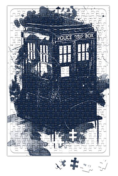 Baskı Dükkanı Doctor Who Tardis Splash Style Puzzle 240 Parça Yapboz