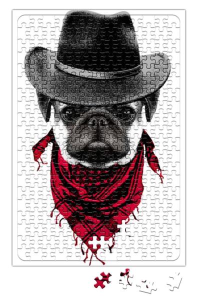 Baskı Dükkanı لغز كلب الصلصال رعاة البقر 240 قطعة بانوراما