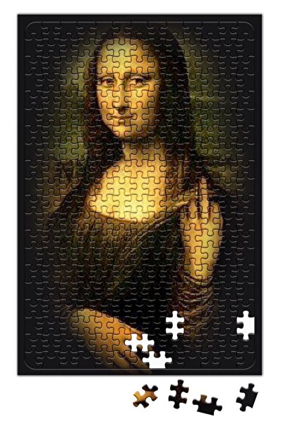 Baskı Dükkanı Mona Lisa Obscena Puzzle 240 Piece Jigsaw Puzzle