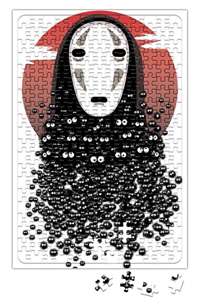 Baskı Dükkanı Spirited Away No Face Miyazaki Puzzle 240 Parça Yapboz