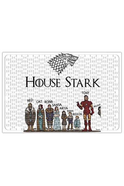 Baskı Dükkanı Game Of Thrones House Stark And Tony Stark Puzzle
