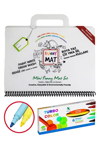 Akademi Çocuk Funny Mat - Mini Set + Kalem Hediyeli (travel Set)